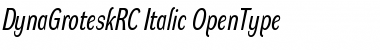 Download DynaGrotesk RC Italic Font Title Preview