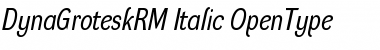 Download DynaGrotesk RM Italic Font Title Preview