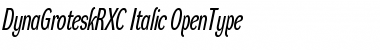 Download DynaGrotesk RXC Italic Font Title Preview