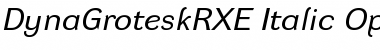 Download DynaGrotesk RXE Italic Font Title Preview