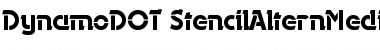 Download Dynamo D OT Stencil Alternative Medium Font Title Preview
