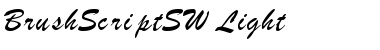 Download BrushScriptSW Light Font Title Preview