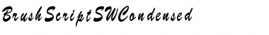 Download BrushScriptSWCondensed Regular Font Title Preview