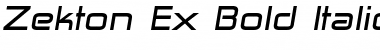 Download Zekton Ex Bold Italic Font