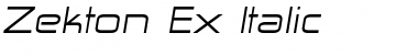 Download Zekton Ex Italic Font