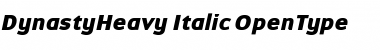 Download DynastyHeavy Italic Font Title Preview