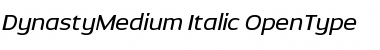 Download DynastyMedium Italic Font Title Preview