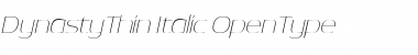 Download DynastyThin Italic Font Title Preview