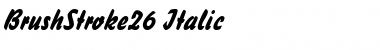 Download BrushStroke26 Italic Font Title Preview