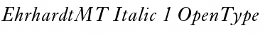 Download Ehrhardt MT Italic Font Title Preview