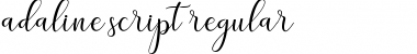 Download adaline script Regular Font Title Preview