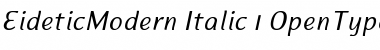 Download EideticModern Italic Font Title Preview