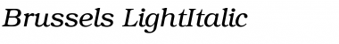 Download Brussels LightItalic Font