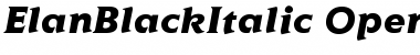 Download Elan BlackItalic Font Title Preview