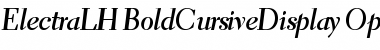 Download Electra LH Bold Cursive Display Font