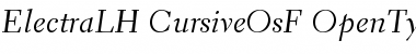 Download Electra LH Cursive OsF Font