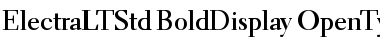 Download Electra LT Std Bold Display Font Title Preview