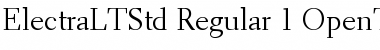 Download Electra LT Std Regular Font Title Preview