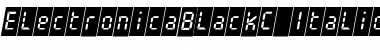 Download ElectronicaBlackC Italic Font Title Preview