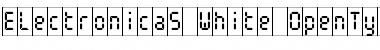 Download ElectronicaS-White Regular Font Title Preview