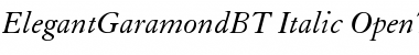 Download Elegant Garamond Italic Font Title Preview