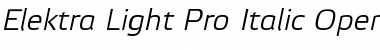 Download Elektra Light Pro Italic Font Title Preview
