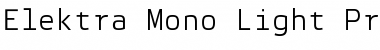Download Elektra Mono Light Pro Regular Font Title Preview