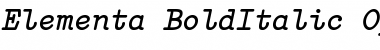Download Elementa Bold Italic Font Title Preview