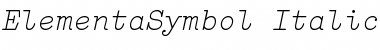 Download Elementa Symbol Italic Font Title Preview