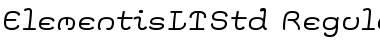 Download Elementis LT Std Regular Font Title Preview