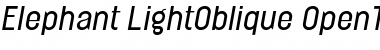 Download Elephant LightOblique Font Title Preview