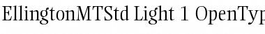 Download Ellington MT Std Light Font Title Preview