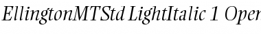Download Ellington MT Std Light Italic Font Title Preview