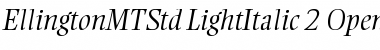 Download Ellington MT Std Light Italic Font Title Preview