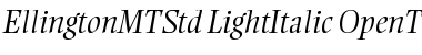 Download Ellington MT Std Light Italic Font Title Preview