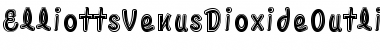 Download ElliottsVenusDioxideOutlined Regular Font Title Preview