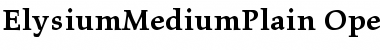Download Elysium Medium Plain Font Title Preview