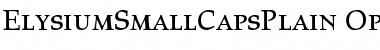 Download Elysium Small Caps Plain Font Title Preview