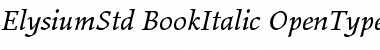 Download Elysium Std Book Italic Font Title Preview