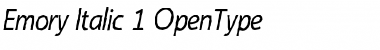 Download Emory Italic Font Title Preview