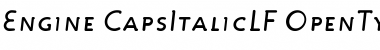 Download Engine CapsItalicLF Font Title Preview
