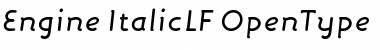 Download Engine ItalicLF Font Title Preview