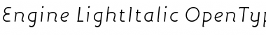 Download Engine LightItalic Font Title Preview