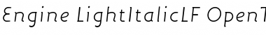 Download Engine LightItalicLF Font Title Preview