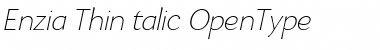 Download Enzia Thin Italic Font Title Preview