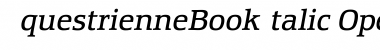 Download EquestrienneBookItalic Regular Font Title Preview