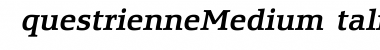 Download EquestrienneMediumItalic Regular Font Title Preview