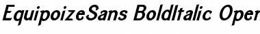 Download EquipoizeSans BoldItalic Font Title Preview