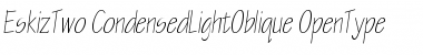 Download EskizTwo-CondensedLightOblique Regular Font Title Preview