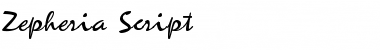 Download Zepheria Script Regular Font
